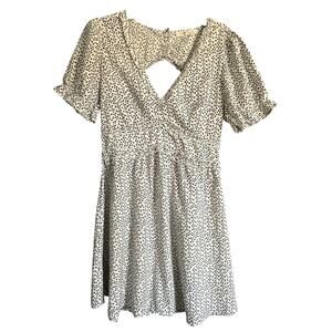 Adorable Indulge Black & White Print Dress Size Large